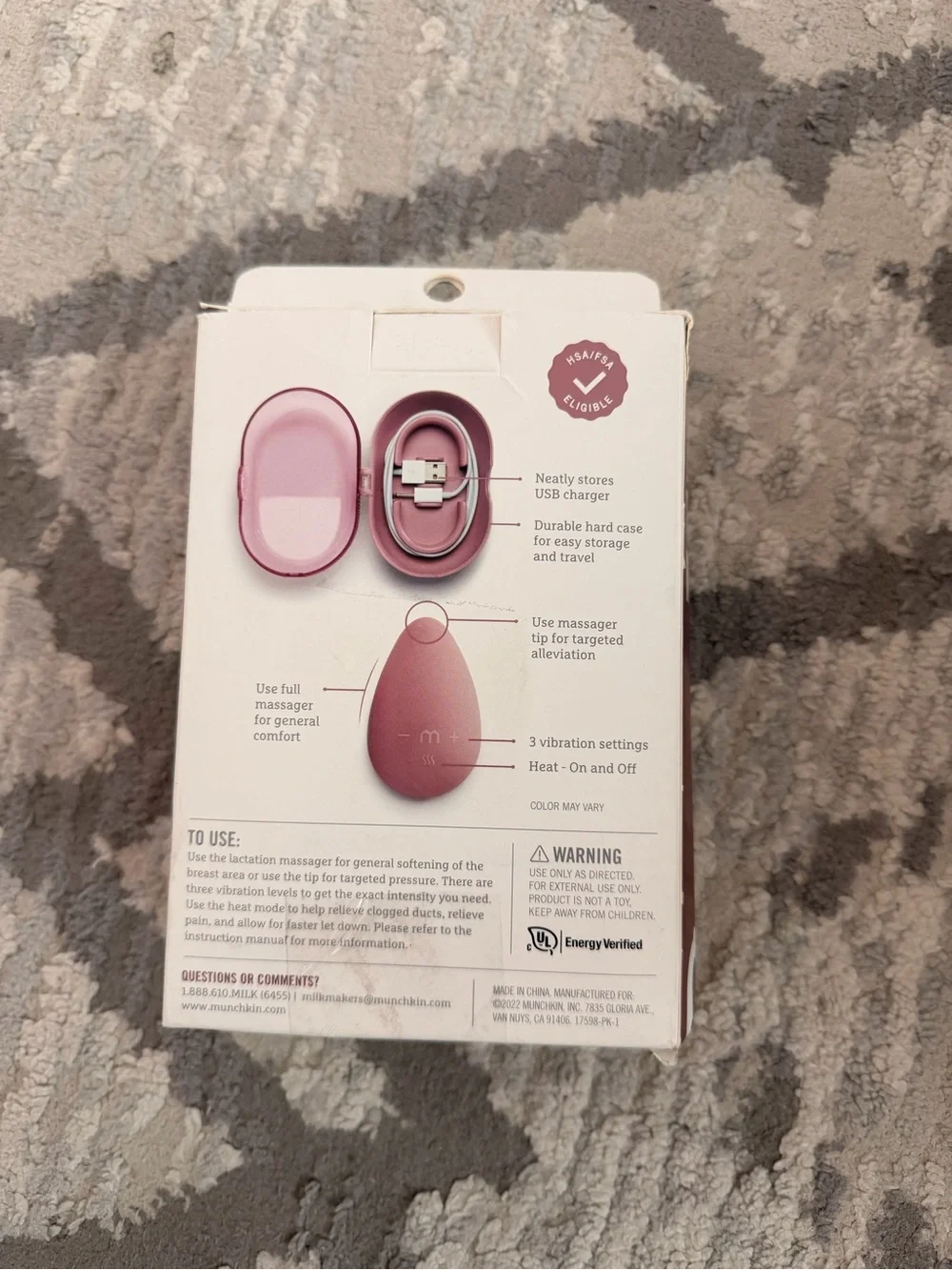 MUNCHKIN Milkmakers Warm Touch Lactation Body Massager